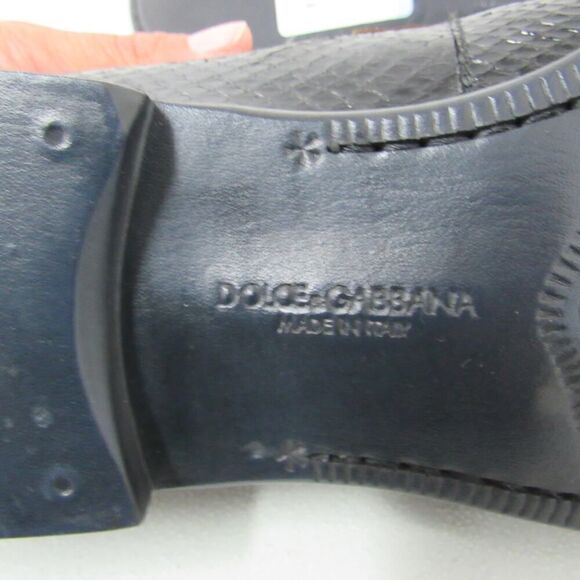 Dolce & Gabbana Men\'s Size 7 Brown Black Calf Hair, Nubuck And Snakeskin Loafers main image 13